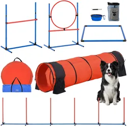 VEVOR 5-teiliges Agility Training Set für Hunde mit Hürden & erweitertem Tunnel