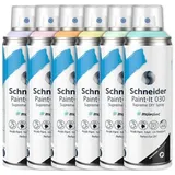 Schneider Paint-It 030 Supreme DIY Acrylspray Sprühfarbe farbsortiert, 6 St.