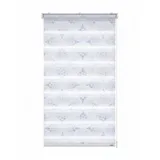 GARESA Doppelrollo Kreise 85 x 150 cm grau/weiß