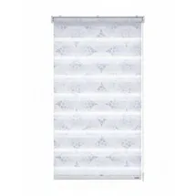 GARESA Doppelrollo Kreise 85 x 150 cm grau/weiß