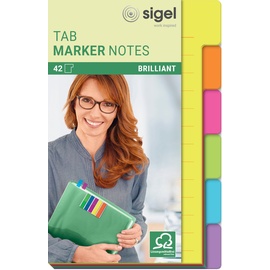 Sigel Marker Notes Haftnotizen Standard farbsortiert 42 Blatt