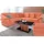 sit&more Ecksofa »Savona L-Form, B: 262 cm« optional Bettfunktion, Federkern, orange