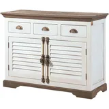 MASSIVMOEBEL24.DE Sideboard 120 x 90 x 45 cm Weiß