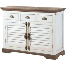 MASSIVMOEBEL24.DE Sideboard 120 x 90 x 45 cm Weiß
