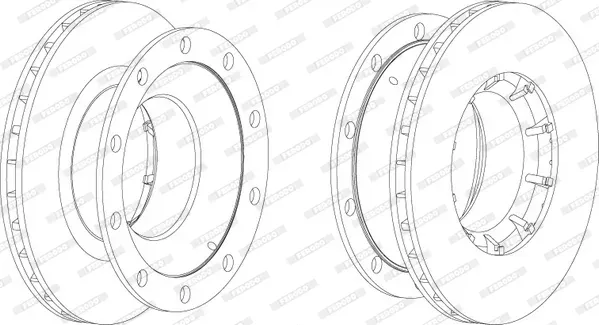FERODO Bremsscheibe fcr172a 430mm 45mm für DAF