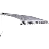 Outsunny Gelenkarmmarkise 350 x 250 cm grau