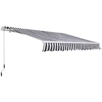 Outsunny Gelenkarmmarkise 350 x 250 cm grau