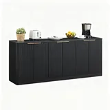 Okwish Sideboard 170 x 70,5 x 40 cm Schwarz