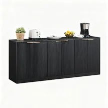 Okwish Sideboard 170 x 70,5 x 40 cm Schwarz