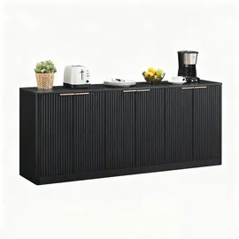 Okwish Sideboard 170 x 70,5 x 40 cm Schwarz