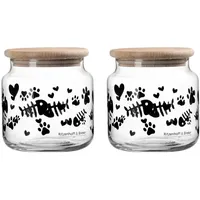 Ritzenhoff & Breker Mika Cat Leckerli-Dose Set 2-teilig weiß 10 cm 0,6 l
