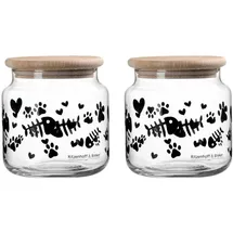 Ritzenhoff & Breker Mika Cat Leckerli-Dose Set 2-teilig weiß 10 cm 0,6 l