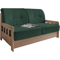 Livetastic Schlafsofa, Naturfarben, Dunkelgrün, & 154x88x90 cm,