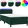 vidaXL Boxspringbett mit Matratze & LED Dunkelgrün 90x190 cm Samt