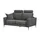 Medium Sofa 2-sitzig Stiletto ¦ grau ¦ Maße (cm): B: 187 H: 83 T: 108.0