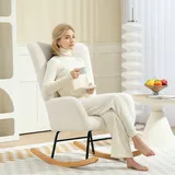 Schaukelstuhl Schaukelsessel Teddy 70cm Cremeweiß Okmyhome
