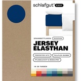 schlafgut Easy Jersey Elasthan Boxspring 90 x 200 - 100 x 220 cm blue deep