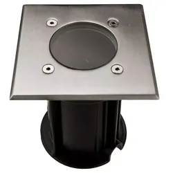 Bodeneinbaustrahler Aussen GU10 Terrassenboden Beleuchtung Bodeneinbauleuchte Außen, App-Steuerung dimmbar, Edelstahl stoßfest, Smart RGB LED 4,5W 290Lm, LxBxH 11x12 cm