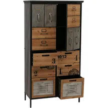 MCW Apothekerkommode 136 x 73 x 35 cm Natur Metalloptik
