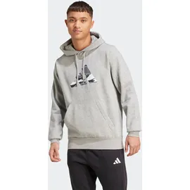 adidas SPORTSWEAR "TARNMUSTER", Herren, Gr. L, grau (medium grau heather), Obermaterial: 55% Baumwolle, 36% Polyester, 9% Viskose, normal, Rundhals, angesetztes Bündchen, Sweatshirts