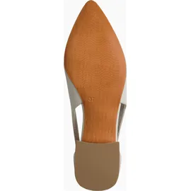 Marco Tozzi Damen Ballerinas weiches Feel Me Fußbett weiches Innenfutter Vegan Spitz, beige (Cream), 40 EU