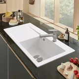 Villeroy & Boch Subway Style 50 rechts stone white + Handbetätigung + Lochbohrung 2