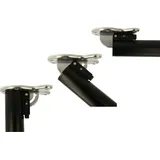 MS Beschläge Abklappbares Tischbein 710mm Schwarz d:50mm Möbelfuß Tischfuß aus Metall