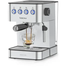Prixton Verona Espressomaschine weiß mit Milchaufschäumer