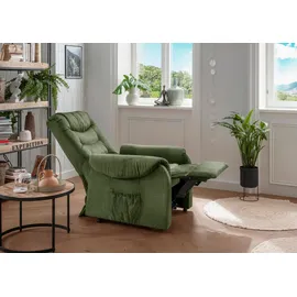 Livetastic Fernsehsessel Nino Velours 78 x 107 x 93 cm Dunkelgrün mit Relaxfunktion