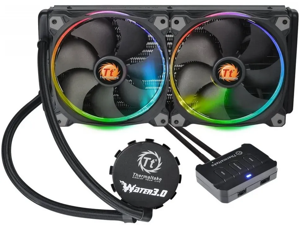 Thermaltake Wasserkühlung Water 3.0 Riing RGB 280 - Wasserkühlung - schwarz schwarz