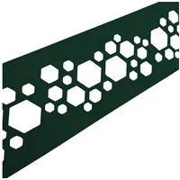 zaun|zu® Sichtschutzstreifen PREMIUM Dekor Hexagon 255 x 15 cm Grün