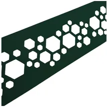 zaun|zu® Sichtschutzstreifen PREMIUM Dekor Hexagon 255 x 15 cm Grün
