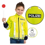 Metamorph Polizei Kostüm mit Aufschrift Polizei für Kinder Größe:116 - Gelb