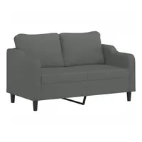 vidaXL 2-Sitzer-Sofa Dunkelgrau 140 cm Stoff