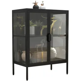 VCM Vitrine Floka 60 x 35 x 80 cm Schwarz