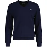 GANT Strickpullover V-Neck Blau M