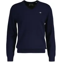GANT Strickpullover V-Neck Blau M
