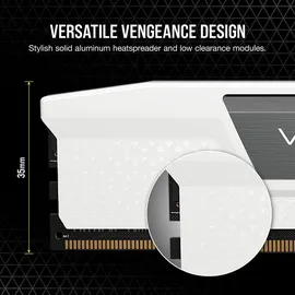 Corsair Vengeance DDR5-6000 64GB Kit (2x32GB) CL30 Weiß CMK64GX5M2B6000Z30W