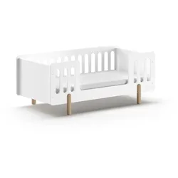 JAXX SMILE Juniorbett LF 70 x 140 cm, inkl. Lattenrost, inkl. Absturzschutz, Ausf. MDF weiß lackiert