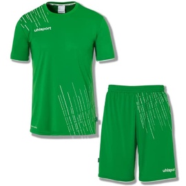 Uhlsport Score 26 Fu ball Trikot Set Fu Set bestehend aus Trainings Shirt und Trainings Hose, Grün/Weiß, 128