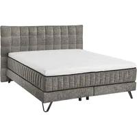 Set One by Musterring Boxspringbett "Baldwin", grau, B:202cm L:212cm,