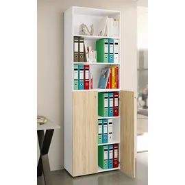 VCM Lona Aktenschrank 70 x 40 x 220 cm braun