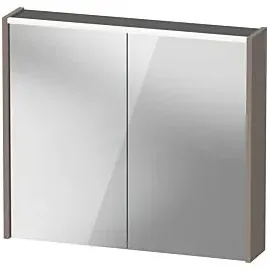 Duravit D-Code Spiegelschrank Verspiegelt,DC7106043431000 800x700x148, Basalt Matt, Steckdose FR, LED Beleuchtung