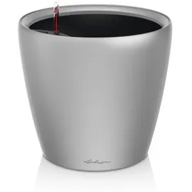 LECHUZA Classico LS 28 Komplettset Ø 28 x 26 cm silber metallic