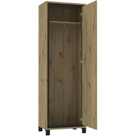 Forte Garderobenschrank Farida Holzoptik Artisan-Eiche