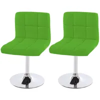 Mendler 2er-Set Esszimmerstuhl Drehstuhl Stuhl Kavala Kunstleder Chrom ~