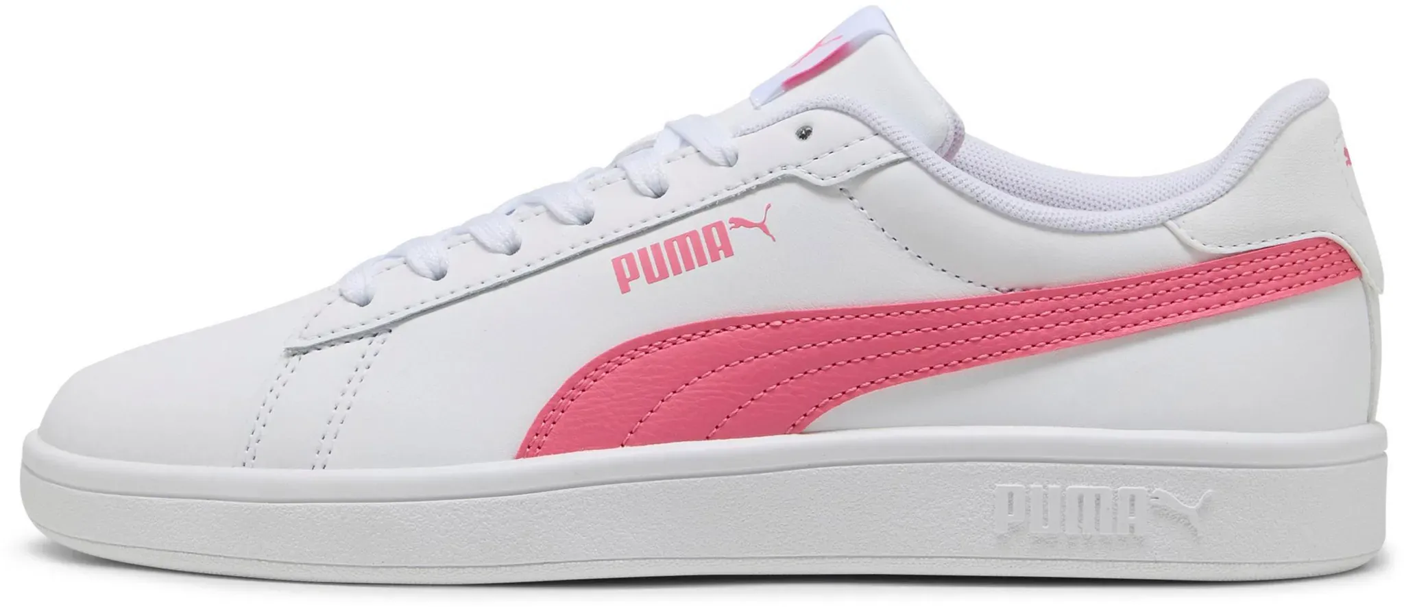 PUMA Smash 3.0 Sneaker Damen in puma white-magic rose, Größe 40 1/2 - weiß