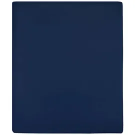 vidaXL Spannbettlaken Jersey 100 x 200 cm Marineblau