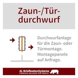AL Briefkastensysteme Durchwurfbriefkasten Edelstahl Silber