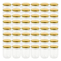 VidaXL Marmeladengläser mit Goldenem Deckel 48 Stk. 230 ml